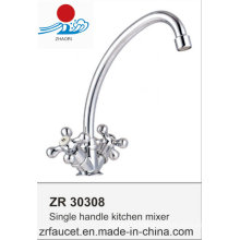 Modern Double Handle Kitchen Faucet